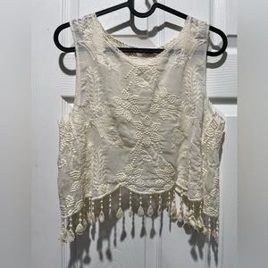Acemi, small, ivory, short blouse